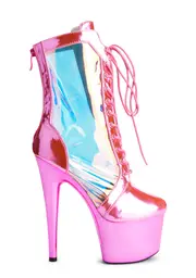 [Ellie Shoes] 709-Tracy Holo Platform Heels