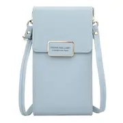 Phone Bag Wallet Card Holders Waist Bag For 5.5 Inch Smart Phone SKYBLUE COLOR