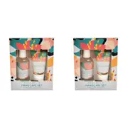 2x 2pc Urban Melody 80ml Exfoliating Hand Scrub & 50ml Cream Moisturising Set