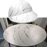 Solid WRound Dining Table Top Matte Finish White 71'' Diameter RV Countertop Extension