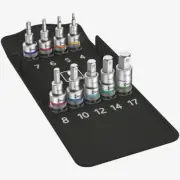 Wera 004201 Zyklop Hex Metric Bit Socket Set - 1/2" Drive with Holding Function