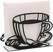 Napkin Holder: Freestanding Tissue Dispenser/Holder; Table Napkin Holder for Home Kitchen Restaurant Picnic Party Wedding etc./ Galvanized Décor (Coffee Cup)