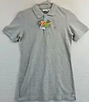 NWT Paul Frank Julius Womens Youth Gray Polo Shirt Monkey Logo Size Medium