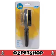 Gripsoft Double Sided Cat Brush - Bristle Brush and Pin Brush for Cats