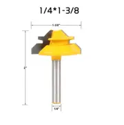 45 Degree 1/4*1-3/8 Small Lock Miter Router Bit Tenon Cutter Tools