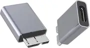 USB C to Micro B Adapter, 2-Pack Type C to Micro B Converter for Hard Drive, External Portable SSD HDD