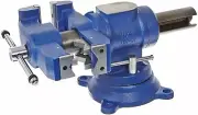 Heavy Duty Iron Pipe Bench Vise Multi Jaw Rotating Combination Tool Swivel Base
