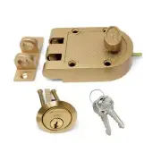 High Security Single Cylinder Jimmy Proof Die Cast Deadbolt Lock Flat