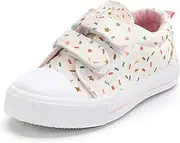 [K KomForme] Toddler Sneakers Boys Girls Cartoon Dual Hook and Loops Sneakers Baby Canvas Shoes