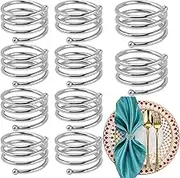 Metal Napkin Rings | Elegant Napkin Rings,10 Pack Delicate Metal Tissue Holder for Thanksgiving Easter Wedding Holiday Table Decor