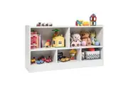 Costway 5-Cube Bookshelf Bookcase Wood Toy Storage Cabinet Organizer Display Bedroom Living Room White