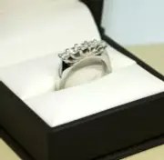 VINTAGE 950 PLATINUM 1.00CT DIAMOND BAND 8.4GR PRONGS SIZE 6.25 WOMEN'S