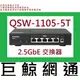 含稅 威聯通 QNAP QSW-1105-5T 5埠 2.5GbE無網管型交換器