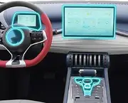 Car Interior Film Dashboard Piano Board Shift Center Console Anti-Scratch Transparent TPU Protection Film,for BYD Yuan Pro 2022-2023 (Style for RHD)