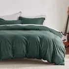 Bedsure Forest Green Duvet Cover King Size - Soft Double Brushed Duvet Cover ...