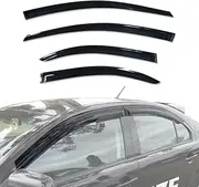 AUSGO Weathershields Compatible with Mitsubishi Lancer CJ CF Series Hatch 2007-2017, Weather Shields Window Visors Wind Deflectors Sun Rain Guard 4PCS Set