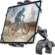 woleyi Exercise Bike Tablet Holder, Treadmill Tablet Mount Handlebar Clamp for Spin Bike, Indoor Cycling Peloton, Stationary Bicycle, Elliptical for 4.7-13" iPad Pro/Air/Mini, Galaxy, Fire, E-Book
