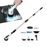 Electric Scrubtastic Rechargeable Cordless Spin Scrubber 3 Heads Cleaning Mop