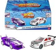 Hot Wheels Speeders HPR91 Collectable Pull Back Vehicles Set of 2 Suitable for All Surfaces Scale 1:43 Scale for Children from 3 Years Models May Vary