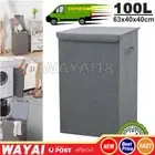100L Large Laundry Basket With Lid Folding Washing Clothes Storage Hamper Bin