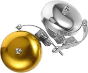 POPETPOP 2pcs Portable Aluminum Alloy Bike Bell for Cycling Convenient Retro Design Easy Installation for Handlebars Sound and Durable Construction for Road and Mountain Bicycles