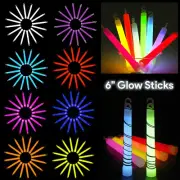 6inch Neon Colors Glow Sticks Fluorescent Light Sticks Bright Glowing Rods