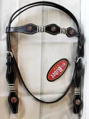 Horse Saddle Tack Bridle Western Leather Headstall 7857HB
