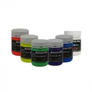 6 x 250ml Glow In The Dark Fabric Paint With Free Blacklight