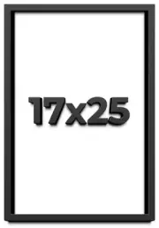 17x25 Shadow Box Frame Black | 1 inches Deep Real Wood Contemporary Shadowbox Di