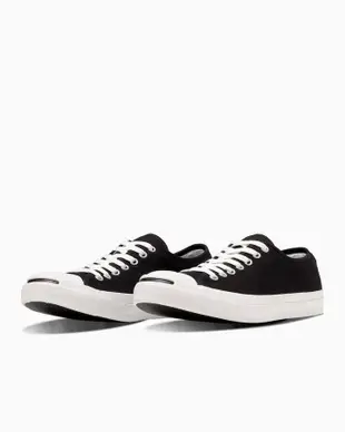 日本限定 Converse JACK PURCELL 基本款 開口笑 黑色 帆布鞋 藍標/ 26.5 cm