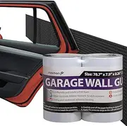 Fosmon Garage Wall Protector 78"x7.8"x0.25" (2 Roll), Diamond Shape EVA Foam (Withstand Up to 300LB Impact) with Fiberglass Mesh Self Adhesive Foam Strip for Car Door Bumper Guard Parking Assist