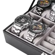 Multi Functional 8 Slots 2 Grids Watch Display Case Ring Jewelry Storage Box CHU