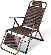 Rattan Chair Recliner Adjustable Patio Lounge Chair Home Leisure Siesta Chair Portable and Stable Folding Lounge Chair Interesting FANDIAO