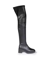 Black Leather Cy Over The Knee Boots