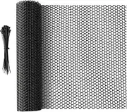 10m x 40cm Plastic Roll Fence, Versatile Black Plastic Fence & Net, Cutable Animal Mesh Fence, Durable Tree Protector, Suitable for Cat, Dog, Rabbit Protection and Plant Protection