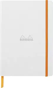 Rhodia Rhodiarama Webnotebook Lined Paper Notebook in White - 5.5 x 8.25 - NEW