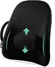 ObusForme Wideback Backrest Support - Wide Padded Seat Cushion and Lumbar Support Pillow, Portable Posture Support with Soft and Durable Foam