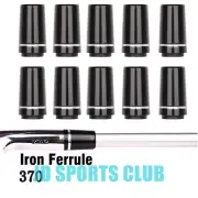 Custom Black .370 Golf Ferrules For Taper Tip Iron Wedge with Silver Trim Ring