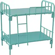 ERINGOGO 1:12 Scale Doll House Bed Miniature Double Layer Boys and Girls' Bedroom Furniture Metal Miniature Bunk Bed Green