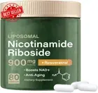 NAD+ Supplement 900mg Liposomal Nicotinamide Riboside with Resveratrol 80 Caps