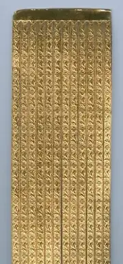 Scrap Diecut German Dresden Antique Gold Foil Paper Floral Leaf Border