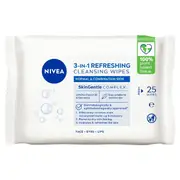 Nivea Refreshing Biodegradable Face Cleansing Makeup Wipes 25 Pack
