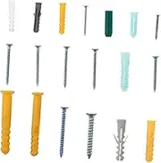 COMNESTBI 241Pcs Self Tapping Screw and Expansion Tube Assortment Kit Drywall Anchors for Easy Installation of Bathroom and Kitchen Accessories Includes Convenient Storage Case