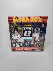 2024 Panini Donruss Optic Football Trading Cards Mega Box NFL Blue Hyper