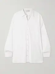 [Marie Adam-Leenaerdt] Marie Adam-Leenaerdt - Oversized Cotton-poplin Shirt - White - FR 36 FR 36 White