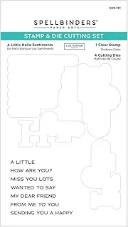 Spellbinders Clear Stamps And Die Set By Lisa Horton A Little Hello Sentiments