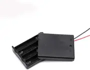 1 X Closed AA/AAA Battery Holder Case in 5 Sizes with Cover On/Off Switch Pla...