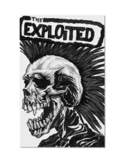 The Exploited Punk Rock Poster – Skull Mohawk Art Print – Hardcore Punk