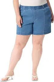 [Gloria Vanderbilt] Women's Seam Front Elastic Waist Pull on Short Plus