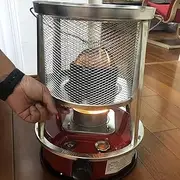 Kerosene Stove Heater, for Indoor Camping, Lightweight Portable Stainless Steel Oil Heater Glass Burner for Outdoor Patio Refined,Red4.6L